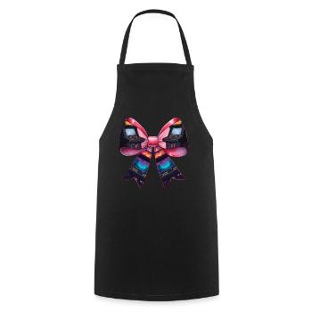 Coquette Bogen Arcade Gaming Gamer Mütter Tag - Kochschürze - Schwarz - Vorne - AI Model Male 185 dark (185cm)