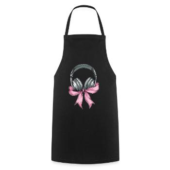 Coquette Bow Ingénieur du son Ingénieur du son - Tablier de cuisine - noir - Devant - AI Model Male 185 dark (185cm)
