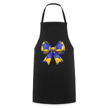 Coquette noeud Korfball motif fête des mères rose - Tablier de cuisine - noir - Devant - AI Model Male 185 dark (185cm)