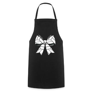 Coquette Bow Volleyball Motif Fête des Mères - Tablier de cuisine - noir - Devant - AI Model Male 185 dark (185cm)