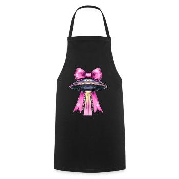Coquette Bow UFO Alien Mothers Day Band Mom Girl - Cooking Apron - black - Front - AI Model Male 185 dark (185cm)