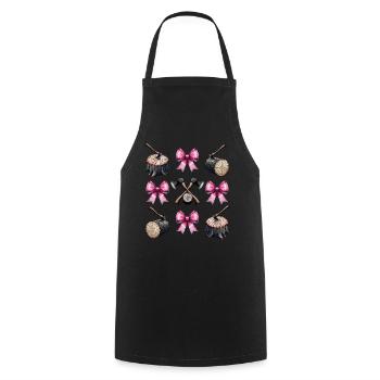 Coquette Bogen Holzarbeiter Logger Mütter Tag Rosa - Kochschürze - Schwarz - Vorne - AI Model Male 185 dark (185cm)
