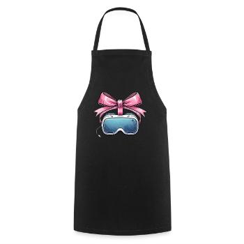 Coquette Bow Réalité Virtuelle VR Player Maman - Tablier de cuisine - noir - Devant - AI Model Male 185 dark (185cm)