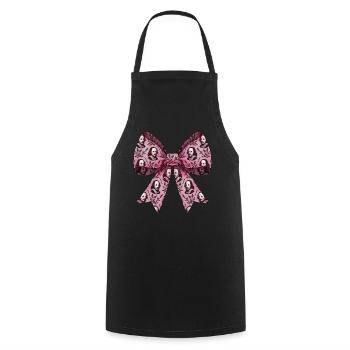 Coquettish Bow Shakespeare Literature Pink - Cooking Apron - black - Front - AI Model Male 185 dark (185cm)