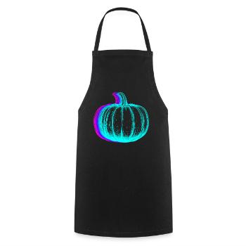 Retro Kürbis Gemüse Halloween Vaporwave - Kochschürze - Schwarz - Vorne - AI Model Male 185 dark (185cm)