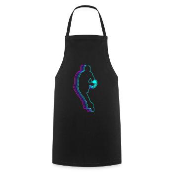Retro Rugby Player Team Coach Coach - Cooking Apron - black - Front - AI Model Male 185 dark (185cm)