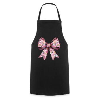 Coquette Bow Unicorn Mother's Day Pattern Pink - Cooking Apron - black - Front - AI Model Male 185 dark (185cm)