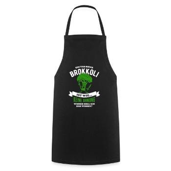 Ein Tag ohne Brokkoli - unvorstellbar - Spruch - Kochschürze - Schwarz - Vorne - AI Model Male 185 dark (185cm)