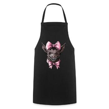 Coquette Bow El Chupacabra Kryptide Kryptozoologie - Kochschürze - Schwarz - Vorne - AI Model Male 185 dark (185cm)
