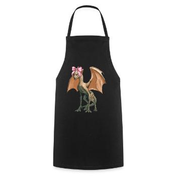 Arc Coquettique Van Mètre Visiteur Cryptide - Tablier de cuisine - noir - Devant - AI Model Male 185 dark (185cm)
