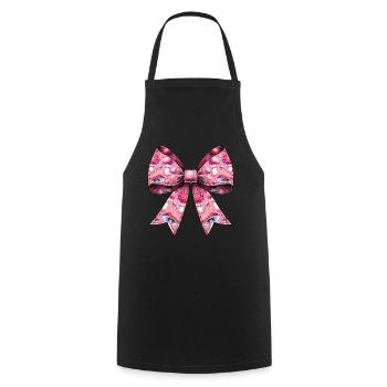 Coquette Bow Mushroom Hunting Cottagecore Mycology - Cooking Apron - black - Front - AI Model Male 185 dark (185cm)