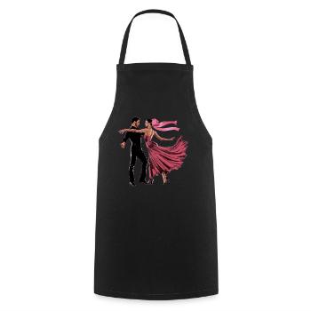 Coquette Bow Salsa Danse Dancing Girl Maman - Tablier de cuisine - noir - Devant - AI Model Male 185 dark (185cm)