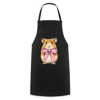 Coquette Arc Hamster Mignon Hammy Maman Mères - Tablier de cuisine - noir - Devant - AI Model Male 185 dark (185cm)