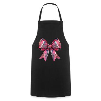 Coquette Bow Tuba Girl Pattern Tubist Mom - Cooking Apron - black - Front - AI Model Male 185 dark (185cm)