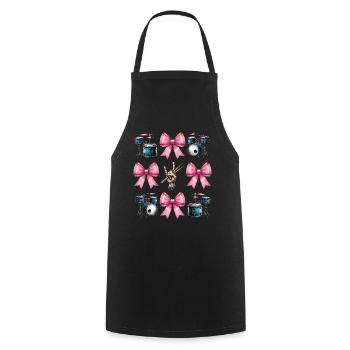Coquette Bow Drum Girl Drummer Maman Fête des mères - Tablier de cuisine - noir - Devant - AI Model Male 185 dark (185cm)