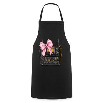 Coquette Bow Opérateur radio amateur Opérateur radio amateur - Tablier de cuisine - noir - Devant - AI Model Male 185 dark (185cm)
