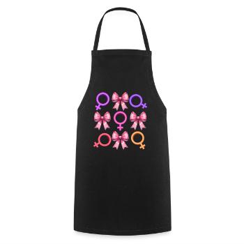 Kokette Schleife Feministisches Symbol Feminismus - Kochschürze - Schwarz - Vorne - AI Model Male 185 dark (185cm)