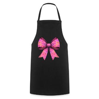 Nœud coquet Symbole féministe Féminisme - Tablier de cuisine - noir - Devant - AI Model Male 185 dark (185cm)