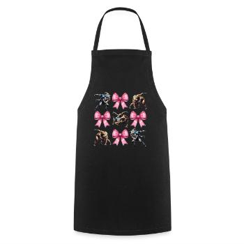 Coquette Arc Lutteur Lutte Maman Fête des Mères - Tablier de cuisine - noir - Devant - AI Model Male 185 dark (185cm)