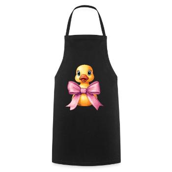Coquette noeud en caoutchouc Ducky Ducky Maman Fête des mères - Tablier de cuisine - noir - Devant - AI Model Male 185 dark (185cm)