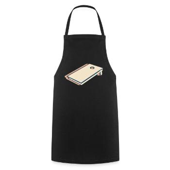 Cornhole Corn Hole Board Team Player Retro - Cooking Apron - black - Front - AI Model Male 185 dark (185cm)
