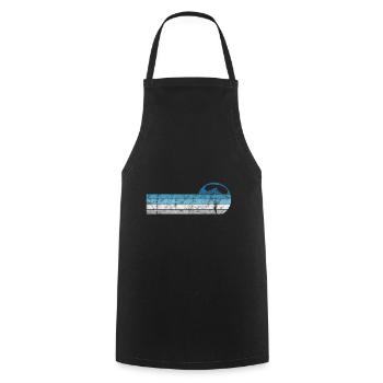 Skydiving Parachute - Cooking Apron - black - Front - AI Model Male 185 dark (185cm)
