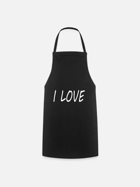 I love - Kochschürze - Schwarz