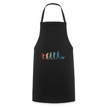 Chien islandais Evolution Retro Vintage - Tablier de cuisine - noir - Devant - AI Model Male 185 dark (185cm)