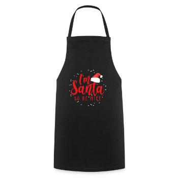 Père Noël Noël Noël - Tablier de cuisine - noir - Devant - AI Model Male 185 dark (185cm)