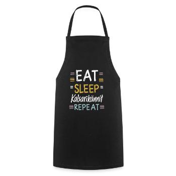Eat Sleep Kalsarikännit Repeat Finnland Unterhose - Kochschürze - Schwarz - Vorne - AI Model Male 185 dark (185cm)
