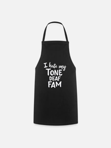 I HATE MY DEAF-TONE FAM - Kochschürze - Schwarz