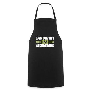 Landwirt im Widerstand Bauer Landwirtschaft - Kochschürze - Schwarz - Vorne - AI Model Male 185 dark (185cm)