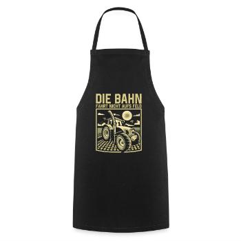 Bahn fährt nicht auf Feld Großdemo Demo Streik - Kochschürze - Schwarz - Vorne - AI Model Male 185 dark (185cm)