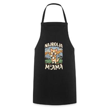 Najbolja maman I meilleur cadeau de fête des mères de maman - Tablier de cuisine - noir - Devant - AI Model Male 185 dark (185cm)