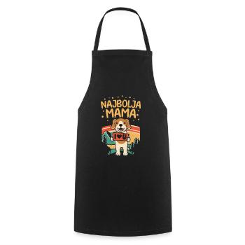 Najbolja maman I meilleur cadeau de fête des mères de maman - Tablier de cuisine - noir - Devant - AI Model Male 185 dark (185cm)