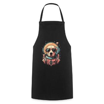 Retro Space Labrador Shirt Farbenfrohes Kunstwerk - Kochschürze - Schwarz - Vorne - AI Model Male 185 dark (185cm)