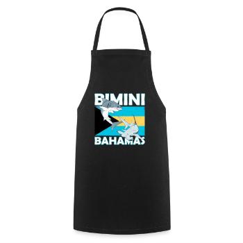 Drapeau des Bahamas Bimini - Tablier de cuisine - noir - Devant - AI Model Male 185 dark (185cm)