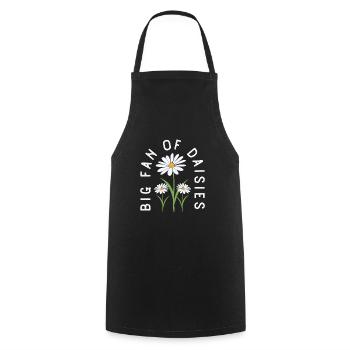 Marguerite à la fleur d’oie - Tablier de cuisine - noir - Devant - AI Model Male 185 dark (185cm)