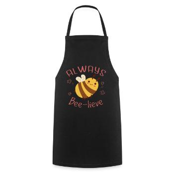 Always Bee-Lieve - Cooking Apron - black - Front - AI Model Male 185 dark (185cm)