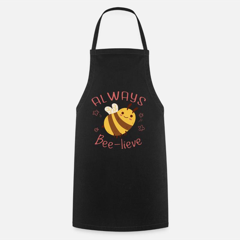 Toujours Bee-Lieve - Tablier de cuisine - noir