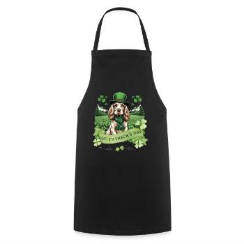 Irish Setter St. Patrick's Day Green Hat Pup - Kochschürze - Schwarz - Vorne - AI Model Male 185 dark (185cm)