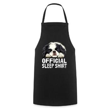 Offizielles japanisches Schlafshirt mit japanische - Kochschürze - Schwarz - Vorne - AI Model Male 185 dark (185cm)