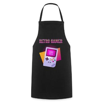 Retro gamer style GB - Tablier de cuisine - noir - Devant - AI Model Male 185 dark (185cm)
