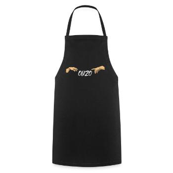 Ouzo disant pour les Grecs Un ouzo par jour - Tablier de cuisine - noir - Devant - AI Model Male 185 dark (185cm)