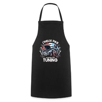 J'Peux Je Suis En Plein Tuning Cadeau Mécano - Tablier de cuisine - noir - Devant - AI Model Male 185 dark (185cm)