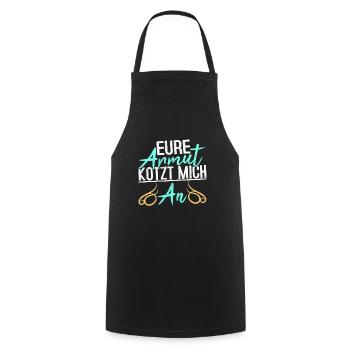 Lustiger Spruch EURE ARMUT KOTZT MICH AN - Kochschürze - Schwarz - Vorne - AI Model Male 185 dark (185cm)