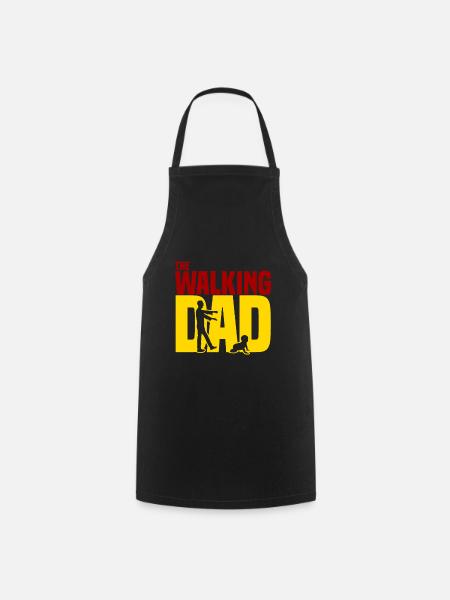 The Walking Dad The Walking Father Funny - Cooking Apron - black