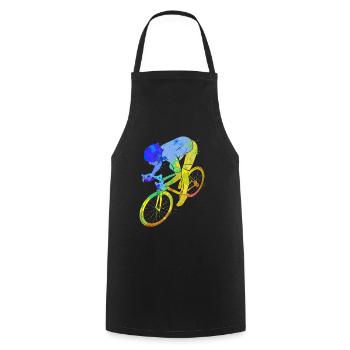 Bicycle Road Bike Cycling Sport Fitness - Cooking Apron - black - Front - AI Model Male 185 dark (185cm)