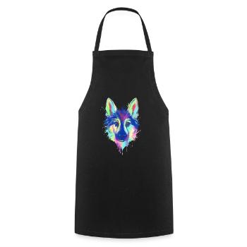 Cadeau de berger allemand - Tablier de cuisine - noir - Devant - AI Model Male 185 dark (185cm)
