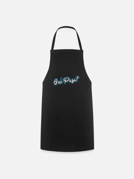 Que Pasa ? Phrase espagnole Espagne - Tablier de cuisine - noir